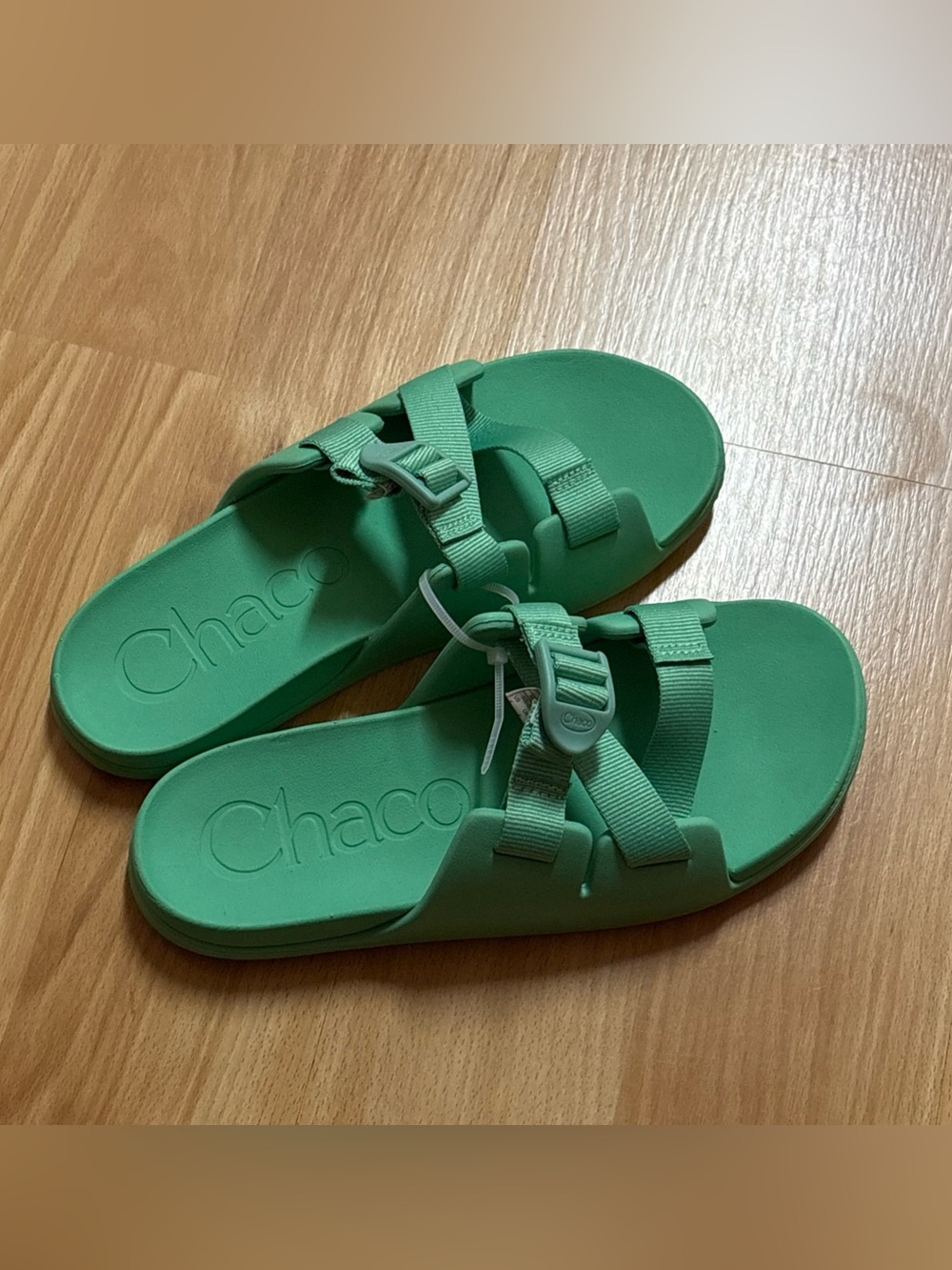 Chaco Chillos Unisex Kids Size 5 Green Adjustable Strap Slide Sandals